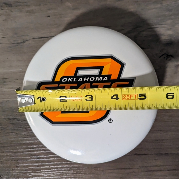 Oklahoma State Cowboys White Porcelain Canister Plug Mascot Screw Lid From 2004 - Picture 6 of 6